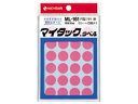 NICHIBAN/ニチバン マイタックカラーラベル 16mm径 桃 ML-16111 一般用(単色) 16mm径