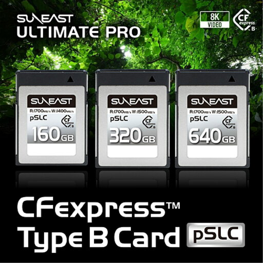 SUNEAST サンイースト CFexpress TypeB Card pSLCシリーズ 640GB SE-CFXB640S1700 SUNEAST サンイースト CFexpress TypeB Card pSLCシリーズ 640GB SE-CFXB640S1700