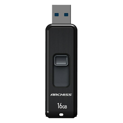 ARCHISITE アーキサイト ARCHISS USB3.2(Gen1)フラッシュメモリ 16GB スライド式 ブラック AS-016GU3-PSB ARCHISITE アーキサイト ARCHISS USB3.2(Gen1)フラッシュメモリ 16GB スライド式 ブラック AS-016GU3-PSB