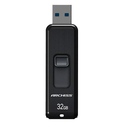 ARCHISITE アーキサイト ARCHISS USB3.2(Gen1)フラッシュメモリ 32GB スライド式 ブラック AS-032GU3-PSB ARCHISITE アーキサイト ARCHISS USB3.2(Gen1)フラッシュメモリ 32GB スライド式 ブラック AS-032GU3-PSB
