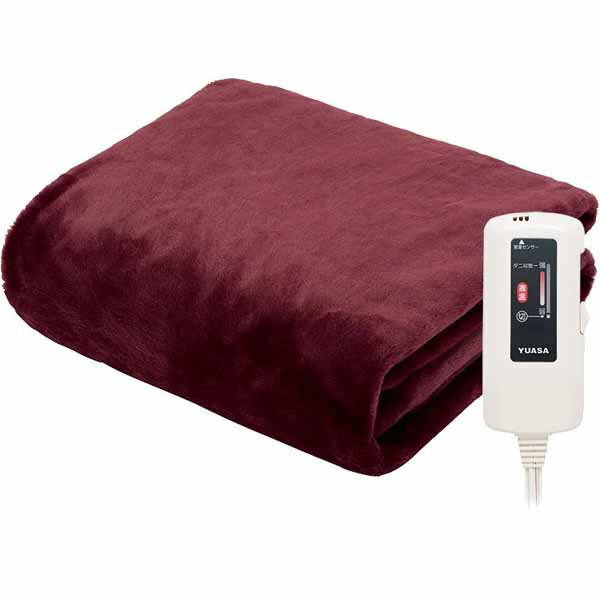 YUASA ユアサプライムス YCB-PF60E(R)掛け敷き兼用電気毛布 [188×130cm]ボルドー