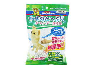 【ペットのための、あったかアイテム】 DoggyMan ドギーマンハヤシ ウエットシャンプータオル　犬用　大判　28枚