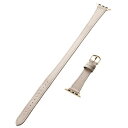 ELECOM エレコム Apple Watch 41/40/38mm/バンド/ソフトレザー/2重巻きスリムタイプ/&me/グレージュ AW-41BDLWJGB