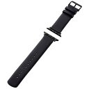 ELECOM エレコム Apple Watch 49/45/44/42mm/バンド/ソフトレザー/ブラック AW-45BDLBK