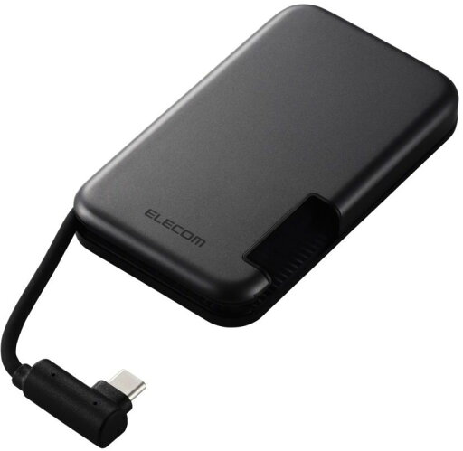ELECOM エレコム 外付けSSD/ポータブル/USB3.2(Gen2)/Type-C/ケーブル一体型/500GB/ブラック ESD-EPB0500GBK ELECOM エレコム 外付けSSD/ポータブル/USB3.2(Gen2)/Type-C/ケーブル一体型/500GB/ブラック ESD-EPB0500GBK