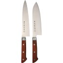 濃州孫六作 料理包丁2本セット(プロフェッショナルブラウン) B-100G