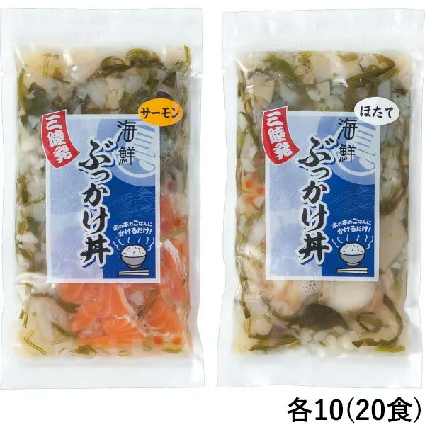 2種の海鮮ぶっかけ丼の素(20食) 【代引不可】【沖縄県及び離島には配送できません】