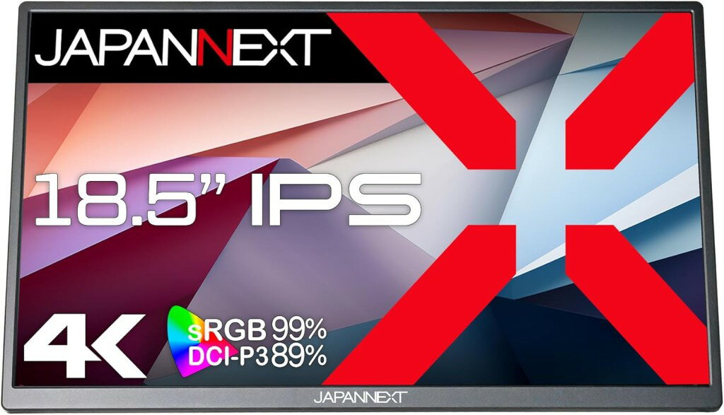 JAPANNEXT ジャパンネクスト 4K対応18.5型モバイルディスプレイ(IPS/miniHDMI/Type-C×2/スピーカー/2年保証) JN-MD-IPS185UHDR 単品購入のみ可（同一商品であれば複数購入可） クレジットカード 代金引換決済のみ