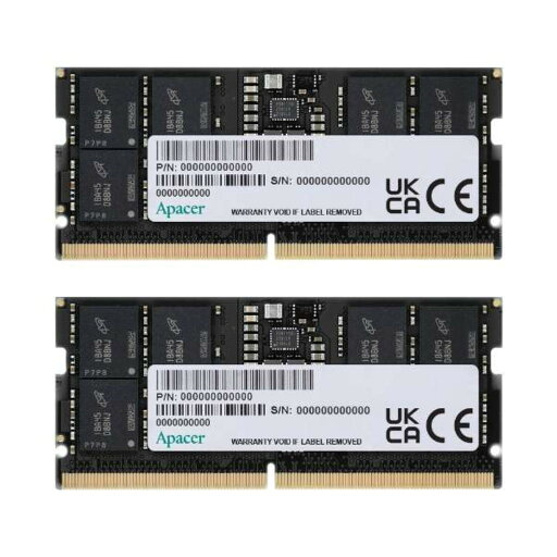 Apacer アペイサー FS.32GAC.PKRK2 DDR5-5600MHz ノートPC用メモリ 262pin CL-22 32GB(16GBx2枚組)3年保証 Apacer アペイサー FS.32GAC.PKRK2 DDR5-5600MHz ノートPC用メモリ 262pin CL-22 32GB(16GBx2枚組)3年保証
