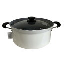 有限会社ヒラノトレーディング IH対応 ストーン調マーブルコート ふきこぼれにくい大型鍋 26cm