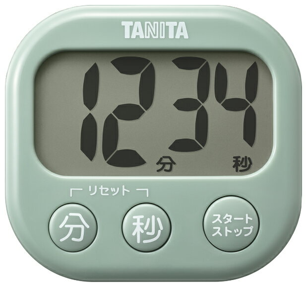 TANITA タニタ TD-429(セージグリーン)　抗菌でか見えタイマー