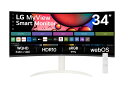 LG Electronics Japan 34SR65QC-W VAパネル UWQHD対応34型ウルトラワイド液晶ディスプレイ 曲面 3年保証 ホワイト