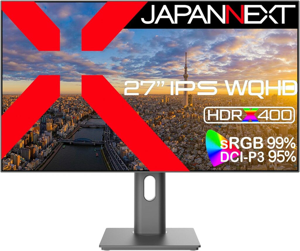 JAPANNEXT ジャパンネクスト 納期4月下旬 WQHD 27インチ液晶ディスプレイ(IPS/DP/HDMI/TypeC/高さ調整/スイベル) JN-IPS27WQHD-C65W-HSP 単品購入のみ可(同一商品であれば複数購入可) クレジットカード決済 代金引換決済のみ
