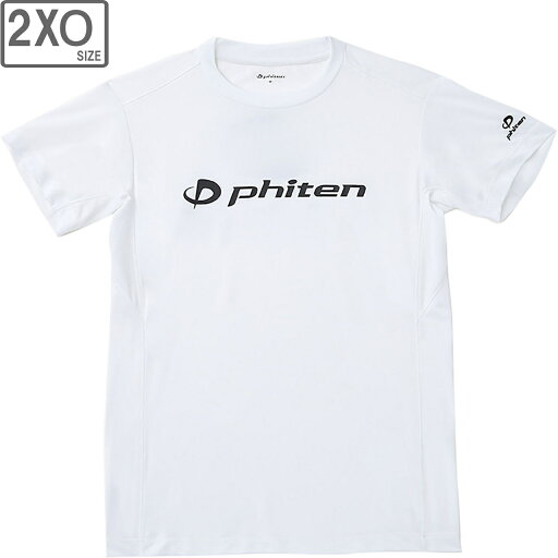 ファイテン Phiten RAKUシャツ 半袖 ロゴ入り 【ホワイト/ブラック】【2XOサイズ】JG575008 ファイテン Phiten RAKUシャツ 半袖 ロゴ入り 【ホワイト/ブラック】【2XOサイズ】JG575008