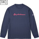 ファイテン Phiten RAKUシャツ 長袖 【ネイビー/ピンク】【3XOサイズ】JG626009