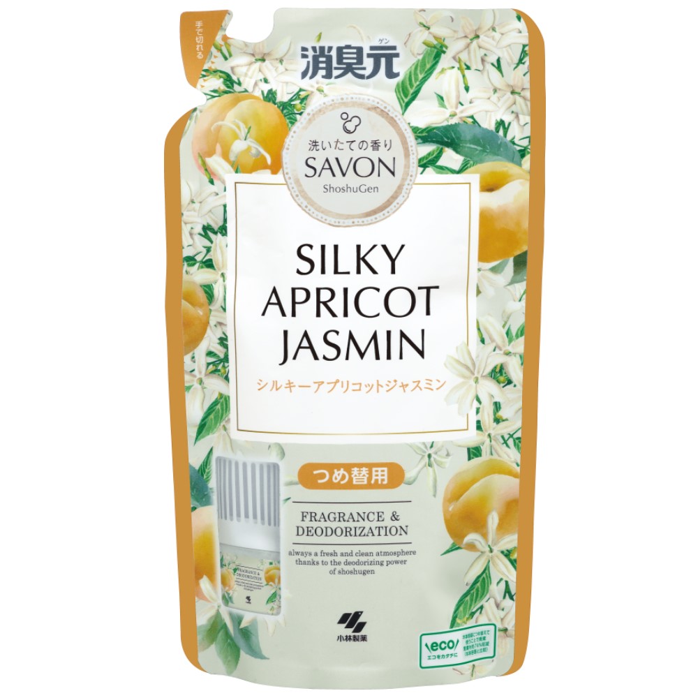 KOBAYASHI 小林製薬 消臭元 SAVON サボン つめ替用 シルキーアプリコットジャスミン 400mL