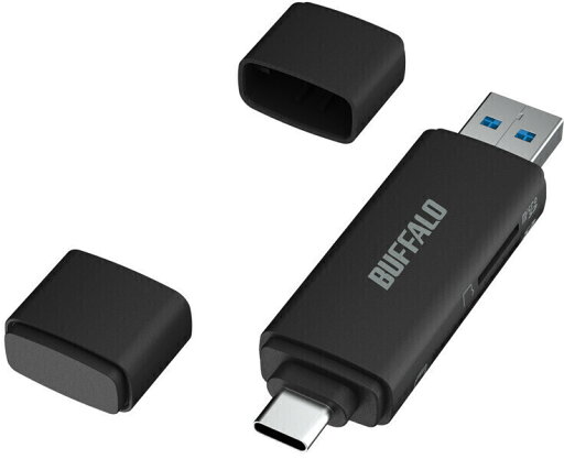 BUFFALO バッファロー Type-C/Type-A接続 USB3.2 Type-Cカードリーダー BSCR130U3CBK BUFFALO バッファロー Type-C/Type-A接続 USB3.2 Type-Cカードリーダー BSCR130U3CBK