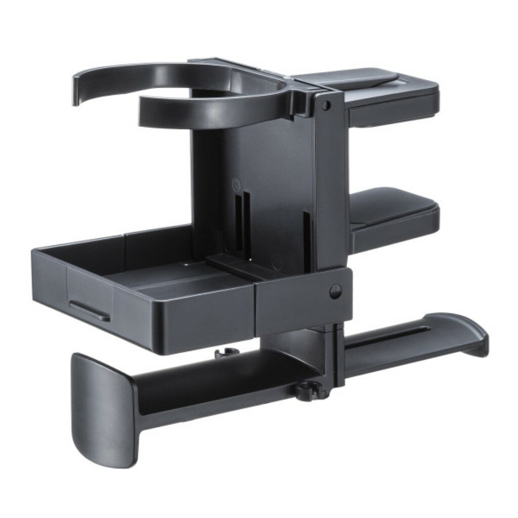 サンワサプライ PDA-STN74BK ヘッドホンフック ヘッドホンハンガー ドリンクホルダー カップホルダー ..