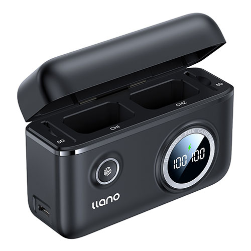 llano 【NP-W126/W126S用】デュアル カメラバッテリー急速充電器 2つ同時に充電 2つ同時に充電 PSE取得済み USB-C ※バッテリーは含まれていません。