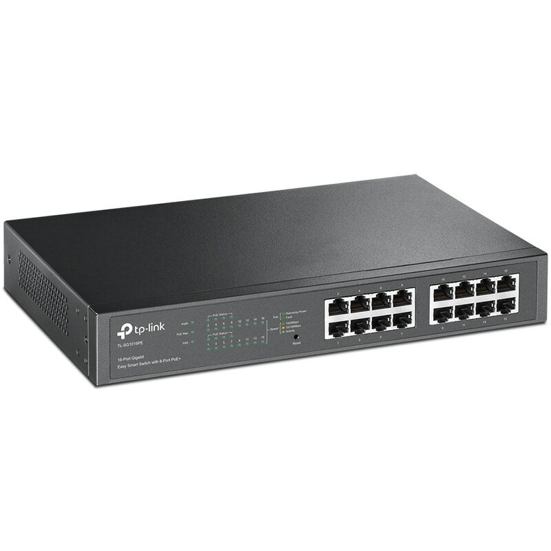 英語パッケージ TP-Link ティーピーリンク 16ポート ギガビット デスクトップ/ラックマウントスイッチ （8PoE+ポート搭載） TL-SG1016PE 単品購入のみ可（同一商品であれば複数購入可） クレジットカード決済 代金引換決済のみ