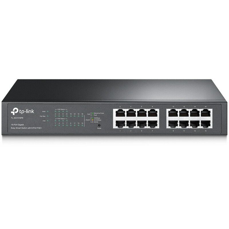 英語パッケージ TP-Link ティーピーリンク 16ポート ギガビット デスクトップ/ラックマウントスイッチ （8PoE+ポート搭載） TL-SG1016PE 単品購入のみ可（同一商品であれば複数購入可） クレジットカード決済 代金引換決済のみ
