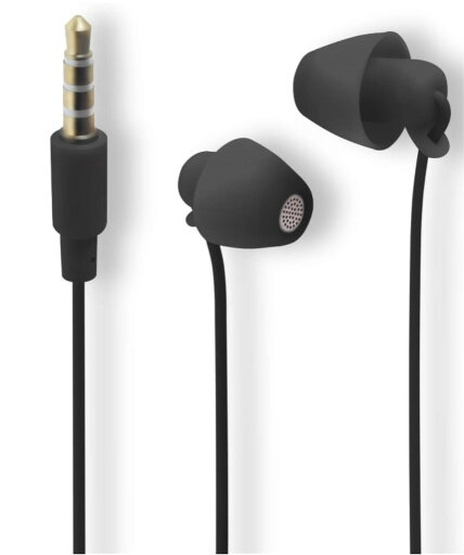 FSC 寝ながらイヤホン シリコン 径3.5mm ブラック FS-SSLP02-BK FSC 寝ながらイヤホン シリコン 径3.5mm ブラック FS-SSLP02-BK