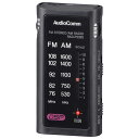 OHM オーム電機 RAD-P333S-K ブラック AudioCommライターサイズラジオ イヤホン専用 03-0969(2)