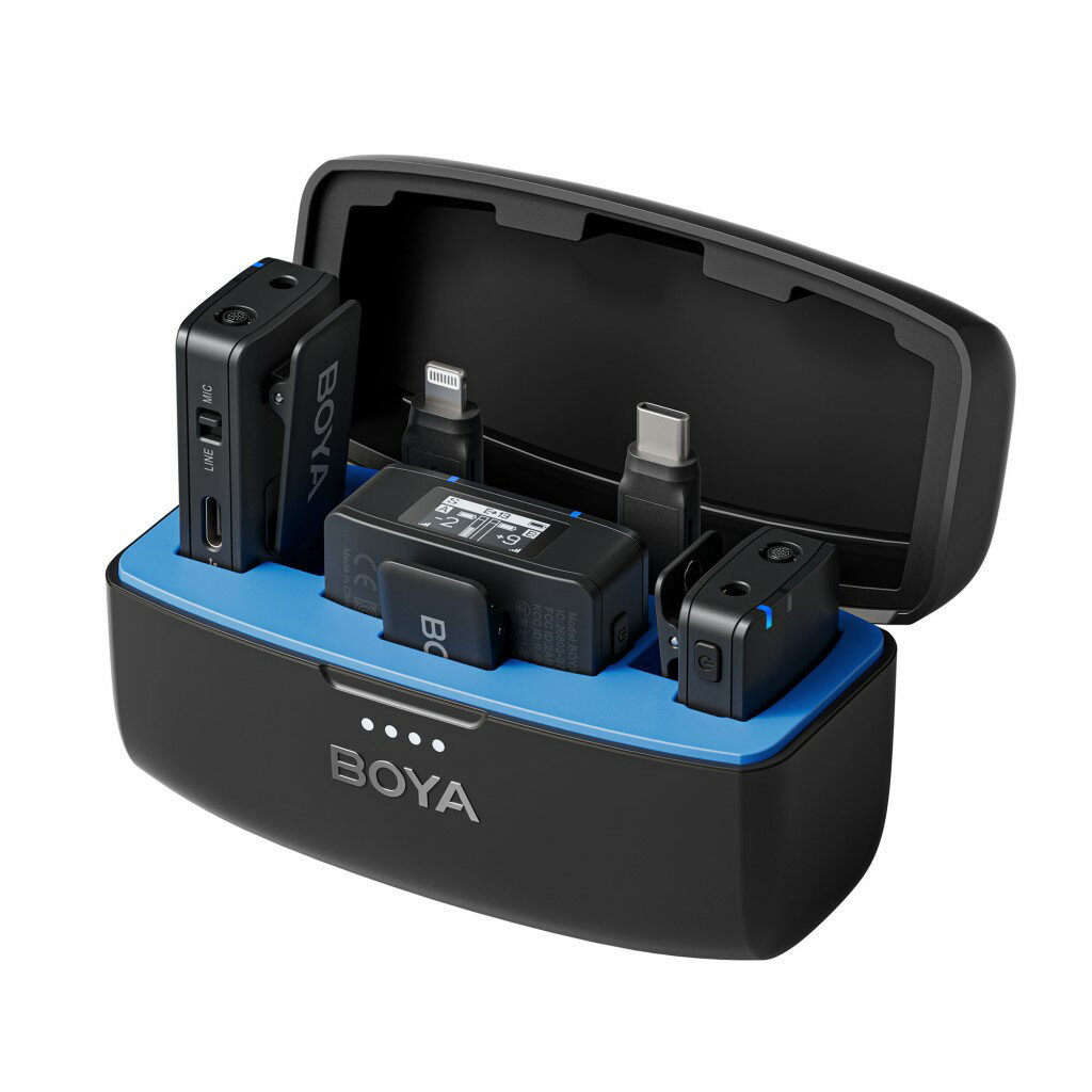 BOYA プロフェッショナルワイヤレスマイク/Lightningアダプタ・USB-Cアダプタ・3.5mmケーブル付/2年保証 BOYAMIC