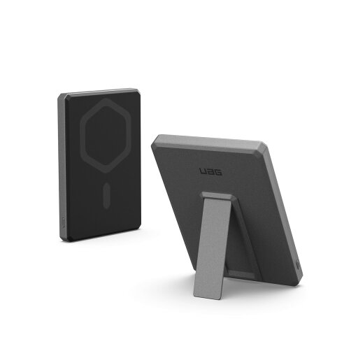 Urban Armor Gear UAG UAG-SLM-5K-BK/GR 5000mAh パワーバンク MagSafe対応ULTRA SLIM 5K POWERBANK + STAND ブラック/グレー Urban Armor Gear UAG UAG-SLM-5K-BK/GR 5000mAh パワーバンク MagSafe対応ULTRA SLIM 5K POWERBANK + STAND ブラック/グレー