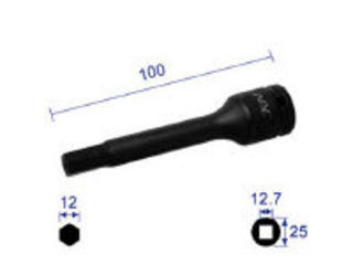 NAGAHORI 長堀工業 NAC/ナック ヘキサゴンレンチソケットロングタイプ12.7x対辺12mmx100L 412C100