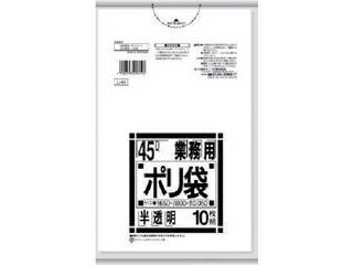 SANIPAK 日本サニパック L-84Lシリーズ90L白半透明 10枚 L-84-HCL