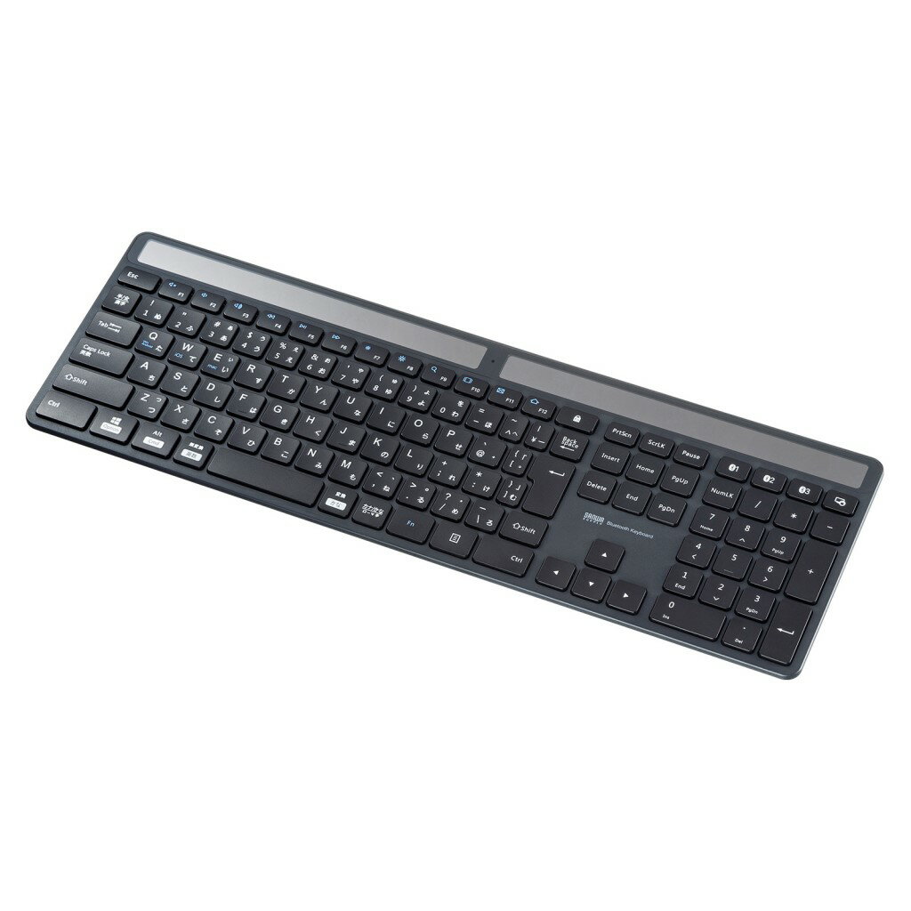 サンワサプライ ソーラー充電Bluetoothキーボード SKB-BTEC1BK