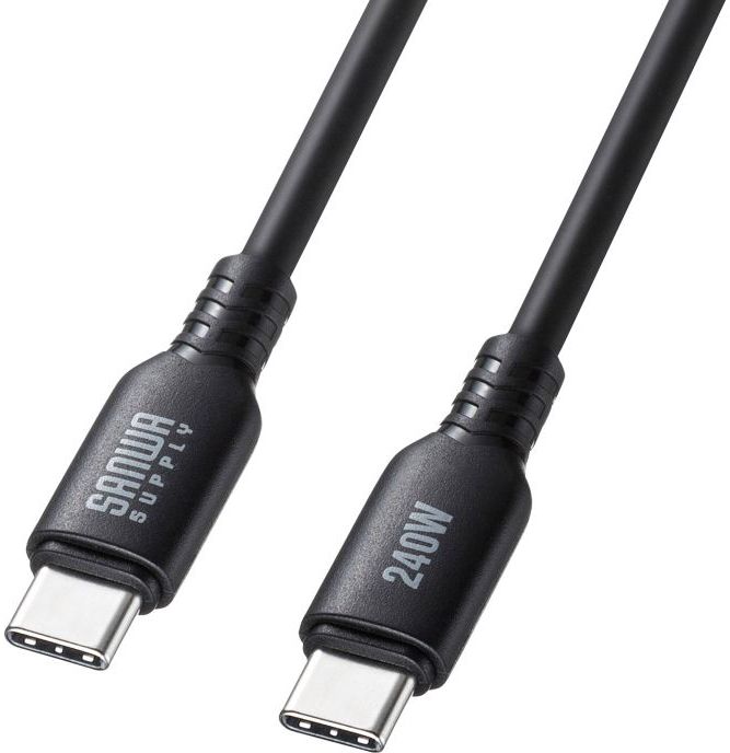 掠ץ饤 USB2.0 Type-C ꥳ󥱡֥(PD240W0.5m֥å) KU-CCPES05BK