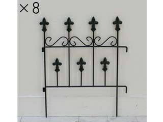 住まいスタイル オールドシャトーフェンス スティックタイプ 8枚組 OC005ST-8P-BLK ブラック 同梱注文不可 カード払い限定 沖縄・北海道・離島お届け並びに時間指定不可