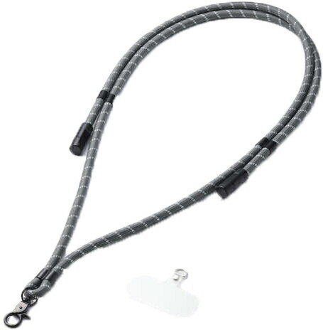 ELECOM エレコム スマホショルダーストラップ/ストラップホールシート(1口)/ブラックストライプ P-STSDH1CC08BK2