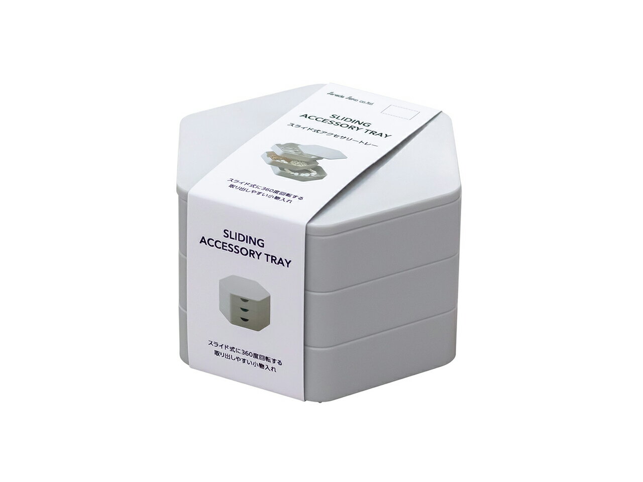 FUDOGIKEN 不動技研 スライド式アクセサリートレー 3段 グレー