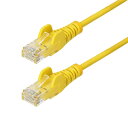 StarTech.com CAT6 LANケーブル/スリム/2m/イエロー/10Gb/100W PoE/スナッグレス/より線/フルーク試験済 N6PAT200CMYLS(2)