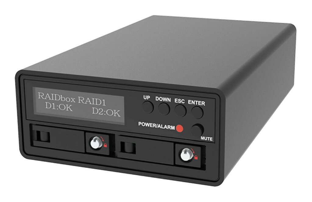 RAIDON TECHNOLOGY 2Bay UR2M-B32 with LCD display of M.2 NVMe SSD RAID外付ストレージ M.2 SSD UR2M-B32+
