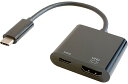 GOPPA ゴッパ HDMI映像出力しながら充電もできるUSB-C変換アダプター ブラック GP-CHDH100/B