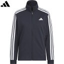 adidas アディダス 【レディース】スリーストライプス ルーズフィット ダブルニット トラックトップ JVP35 【レジェンドインク/ホワイト】