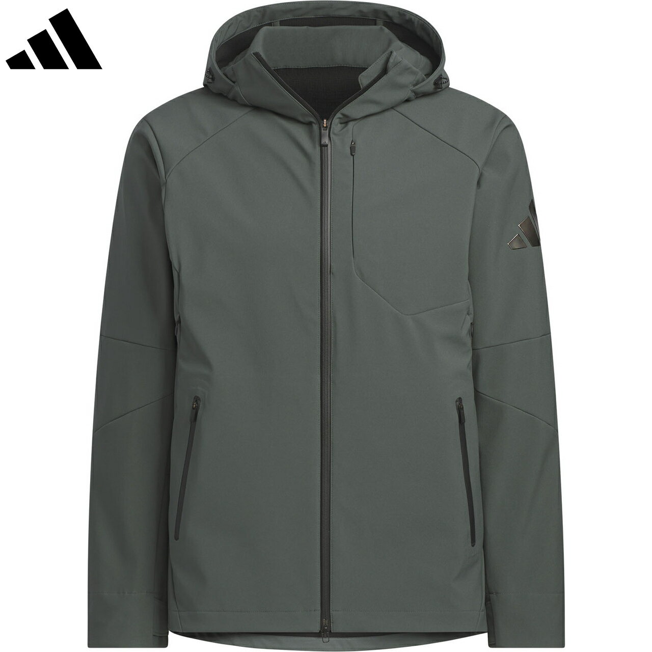 adidas アディダス 【メンズ】 ウインドブレーカー プレミアム スポーツ 圧着加工フリースウーブン フードジャケット F6835 【レジェンドアイビー】