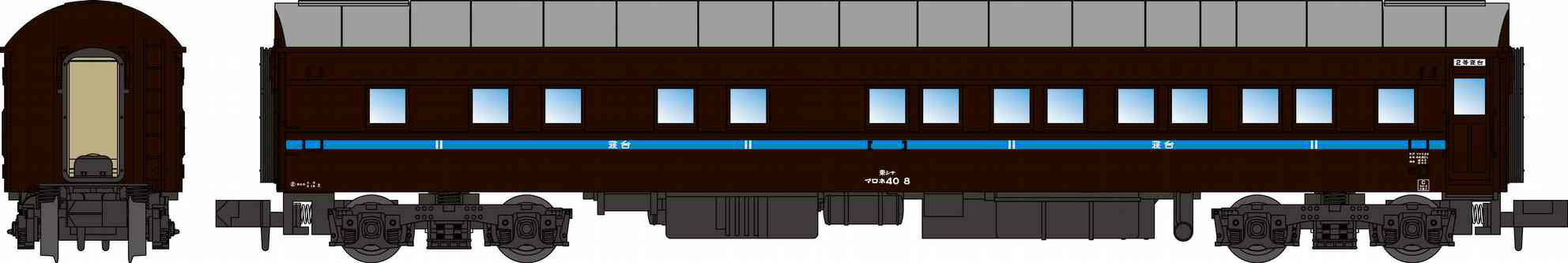 MICRO ACE マイクロエース マロネ40-8　ぶどう色1号　淡青帯　品川客車区 A8559