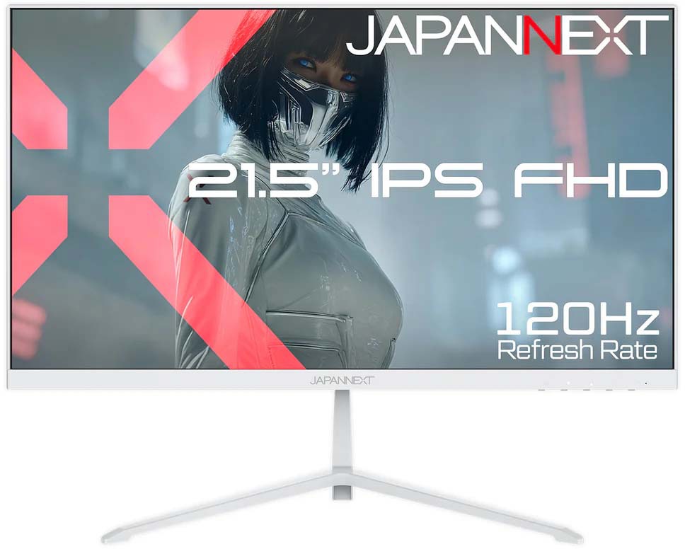 JAPANNEXT ジャパンネクスト フルHD対応 液晶ディスプレイ 21.5型/HDMI×1、DP×1/ホワイト/スピーカー/2年保証 JN-IPS215G120F-W 単品購入のみ可（同一商品であれば複数購入可）