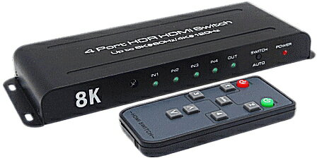 スペクトル オートジャンプ機能搭載/HDMI ver2.1対応/最大解像度8K60Hz/HDMIモニタ切替器/4入力1出力 HSA04-01