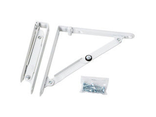TANABE/田邊金属工業所 【TANNER/ターナー】折りたたみ式棚受け金具 少々150mm 白 1組