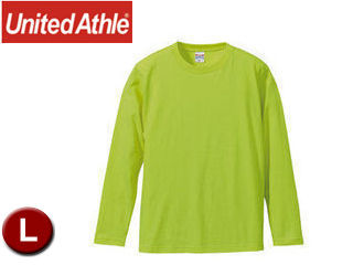 United Athle/ユナイテッドアスレ 501001C 5.6オンス ロングスリーブTシャツ アダルトサイズ 【L】 (ライムグリーン)