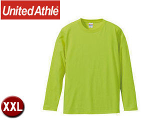 United Athle/ユナイテッドアスレ 501001CX 5.6オンス ロングスリーブTシャツ アダルトサイズ 【XXL】 (ライムグリーン)