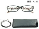 Mic/ミック 3PR0023 ファッション老眼鏡 メンズオシャレ3点セット 【+2.50】 (Matte Gray Demi×Clear coffee Bar)