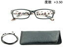 Mic/ミック 3PR0023 ファッション老眼鏡 メンズオシャレ3点セット 【+3.50】 (Matte Gray Demi×Clear coffee Bar)