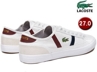 ラコステ LACOSTE SIDELINE 319 4 メンズ 43A/27.0cm (ホワイト×ダークレッド×ネイビー) CMA0081-222